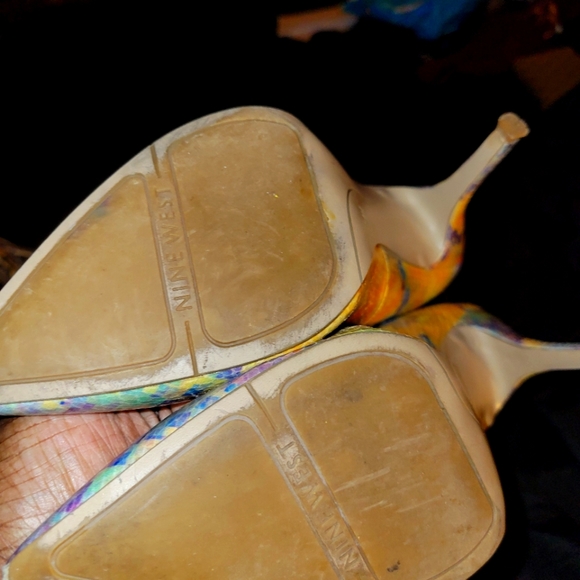 Nine West Shoes - Yellow multi color yellow ske shin heels
